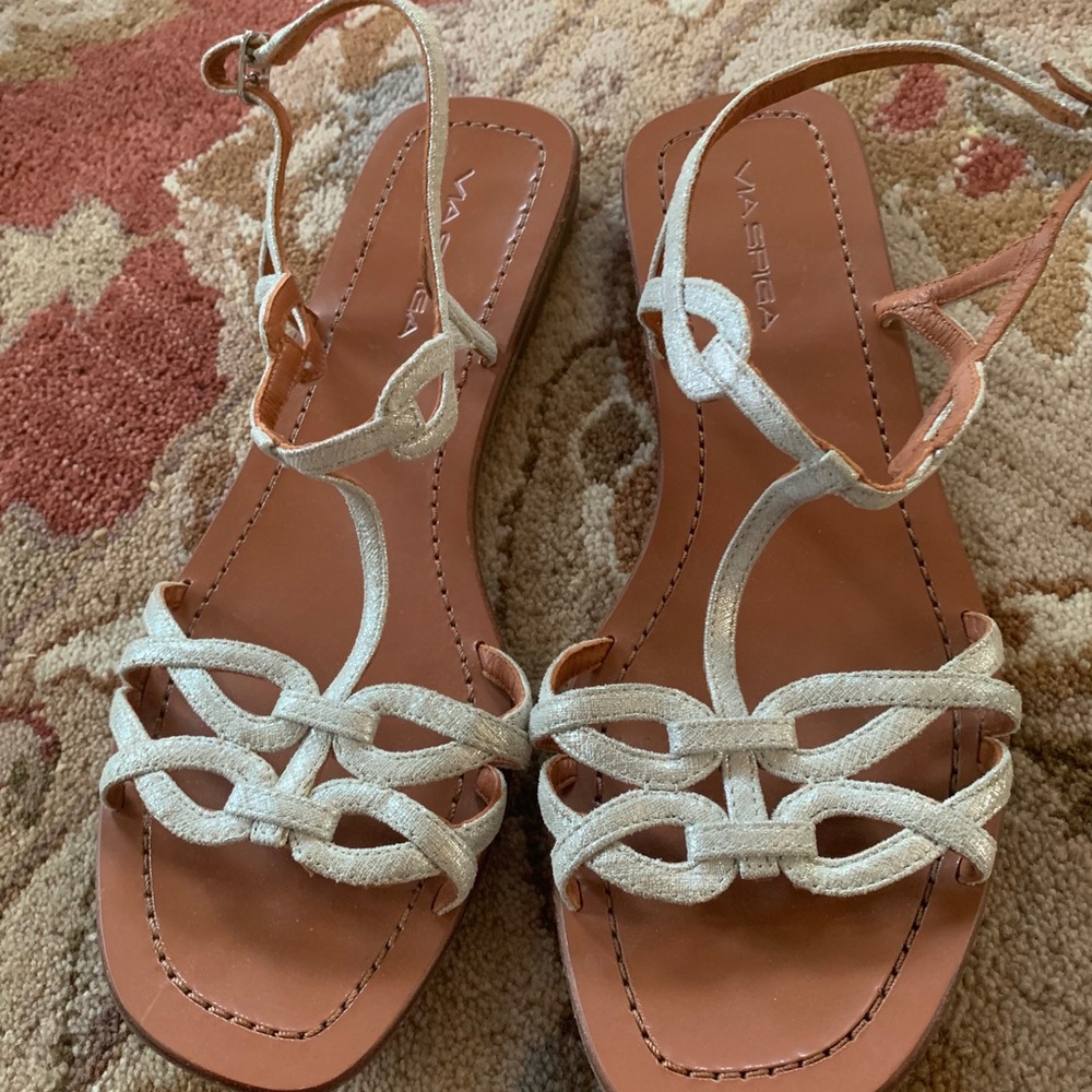 Via Spiga silver gladiator sandals - 9 1/2